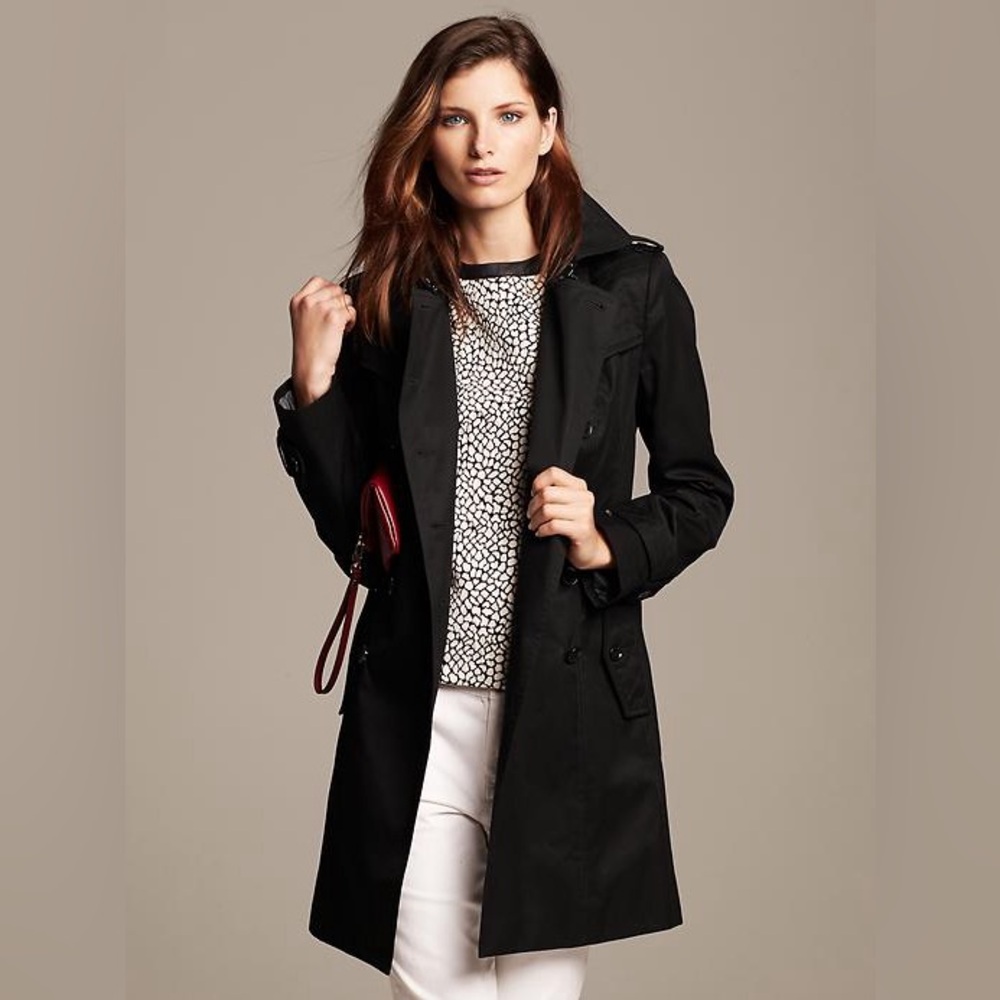 Banana Republic Black Women's Trench Coat